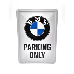 BMW Parking only metal sign metal postcard board (10x14cm)