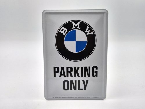 BMW Parking only metal sign metal postcard board (10x14cm)