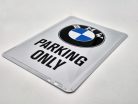 BMW Parking only metal sign metal postcard board (10x14cm)