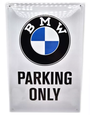 BMW Parking only metal sign (20x30 cm)