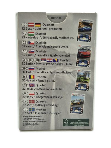 Sports cars car quartet card car card