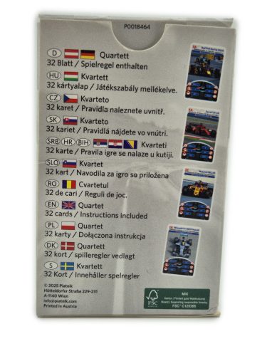 RACE CARS - F1 - racing cars quartet card game