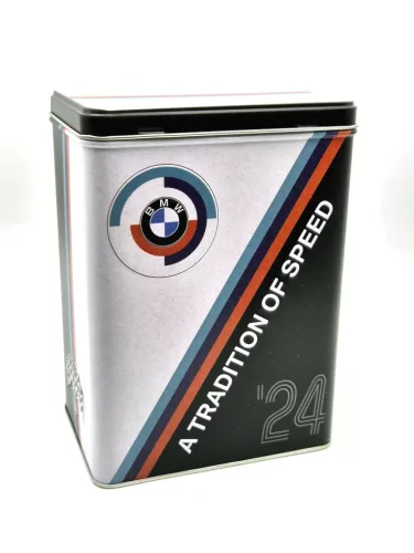 BMW Motorsport "A tradition of speed" metal box storage container