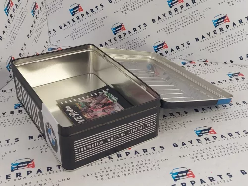 BMW Motor Service metal box storage container