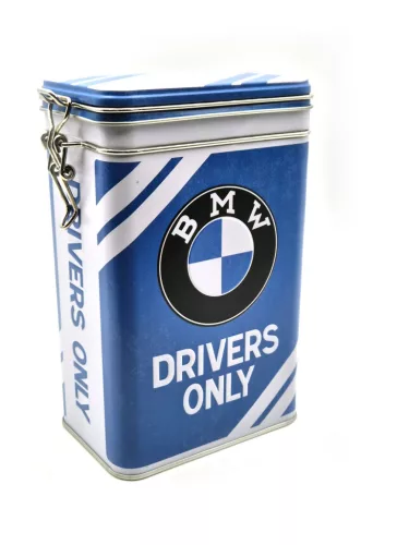 BMW Drivers only metal box storage container