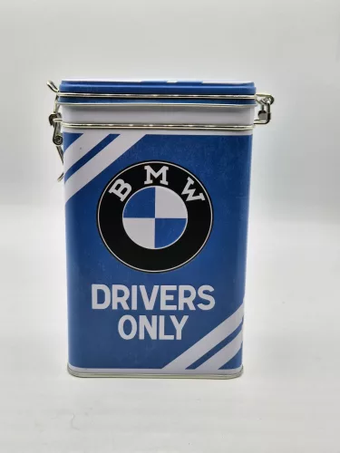 BMW Drivers only metal box storage container
