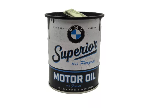 BMW Superior motor oil metal barrel sleeve box storage