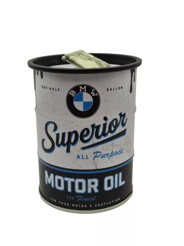 BMW Superior motor oil metal barrel sleeve box storage