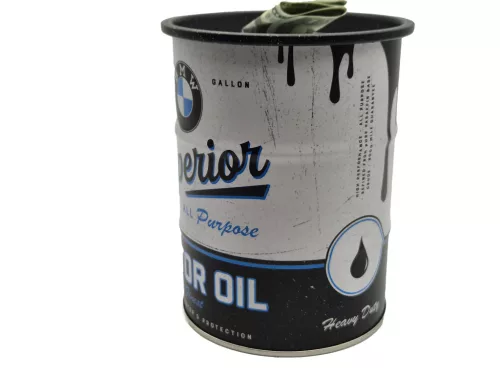 BMW Superior motor oil metal barrel sleeve box storage