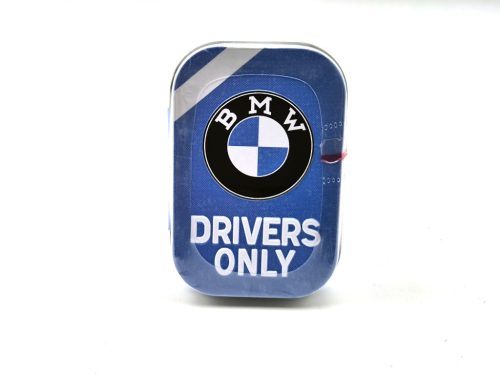 BMW Drivers only - blue - metal candy box tin (15g)