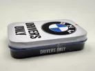 BMW Drivers only - white - metal candy box tin (40g)