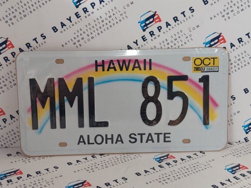 American USA metal license plate - Hawaii
