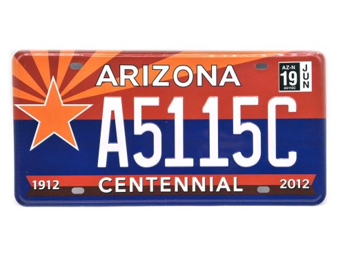 American USA metal license plate - Arizona