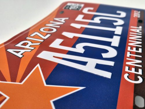 American USA metal license plate - Arizona