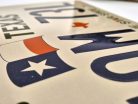 American USA metal license plate - Texas