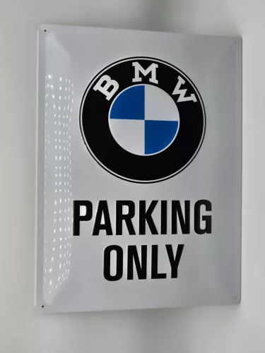 BMW Parking only metal sign (30x40cm)