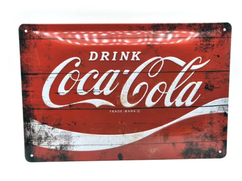 Drink Coca-Cola - metal poster metal sign (30x20 cm)