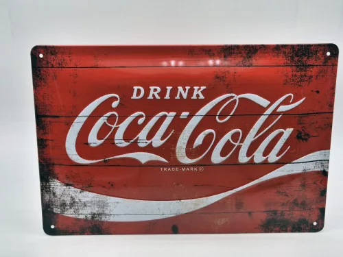 Drink Coca-Cola - metal poster metal sign (30x20 cm)