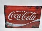 Drink Coca-Cola - metal poster metal sign (30x20 cm)