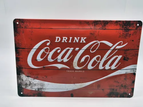 Drink Coca-Cola - metal poster metal sign (30x20 cm)