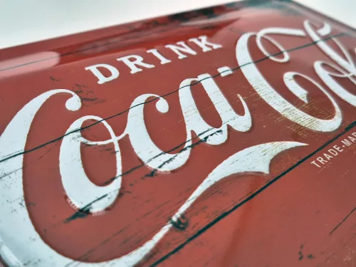 Drink Coca-Cola - metal poster metal sign (30x20 cm)