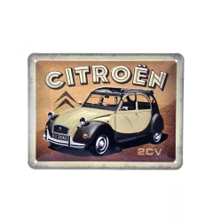 Citroen 2CV Duck - metal poster metal sign (20x15cm)