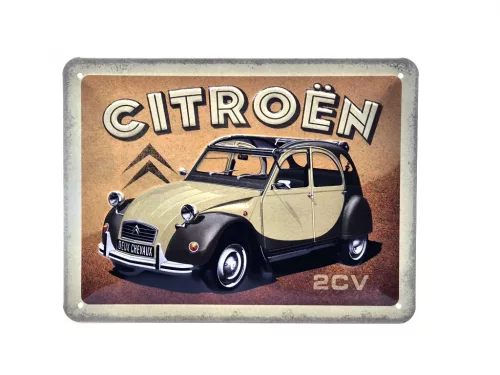Citroen 2CV Duck - metal poster metal sign (20x15cm)