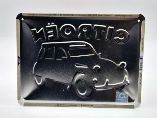 Citroen 2CV Duck - metal poster metal sign (20x15cm)