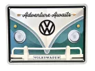 Volkswagen VW T1 Transporter - Adventure Awaits - metal poster metal sign (20x15cm)