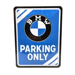 BMW Parking Only - metal sign (15x20cm)