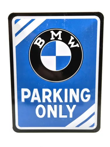 BMW Parking Only - metal sign (15x20cm)