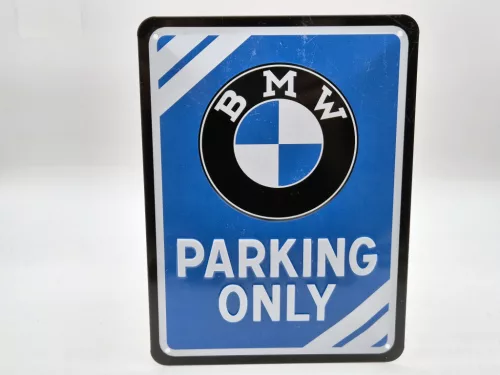 BMW Parking Only - metal sign (15x20cm)