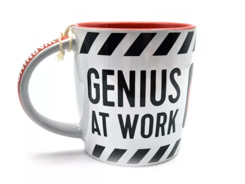 Warning - Genius at work - ceramic mug