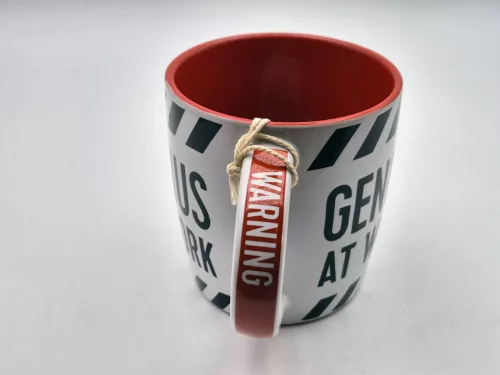 Warning - Genius at work - ceramic mug