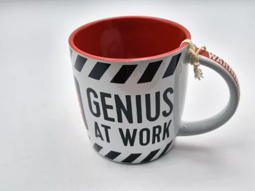 Warning - Genius at work - ceramic mug
