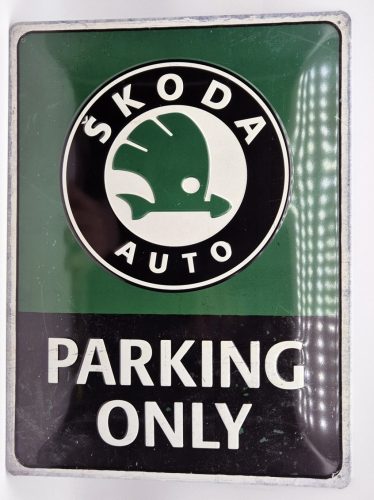 Skoda parking only - metal sign metal plate (30x40cm)