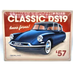 Citroen DS 19 - metal poster metal sign (40x30cm)