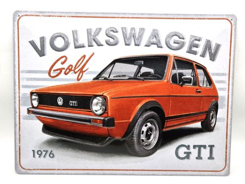 Volkswagen Golf GTI - metal poster metal sign v