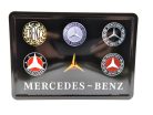 Mercedes Logo retro metal poster metal postcard sign (14x10cm)