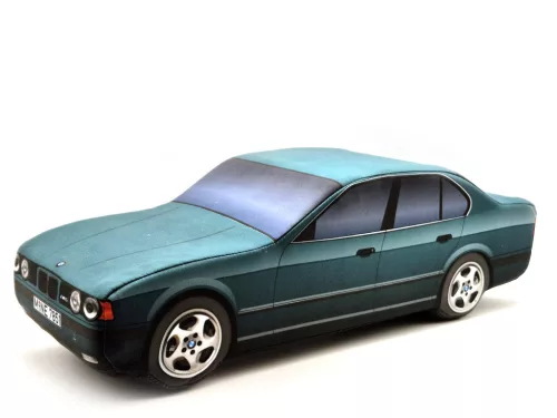 BMW E34 M5 sedan plush car - green