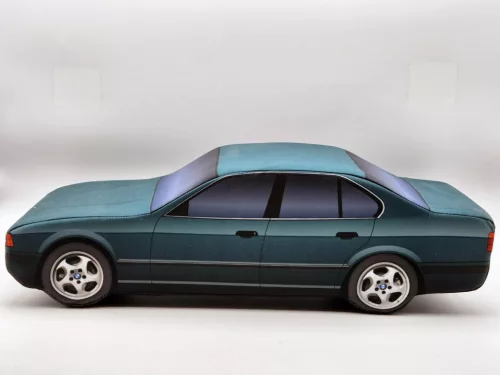 BMW E34 M5 sedan plush car - green