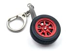 1:18 scale AUTOart wheel keychain - red