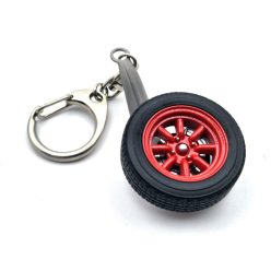 1:18 scale AUTOart wheel keychain - red