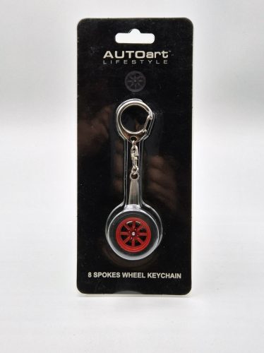 1:18 scale AUTOart wheel keychain - red