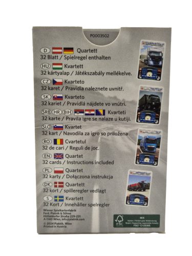 Trucks - truck-themed quartet card game