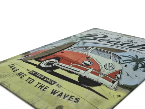 Volkswagen VW T1 Transporter Life is better – metal sign / metal plate (20x30cm)