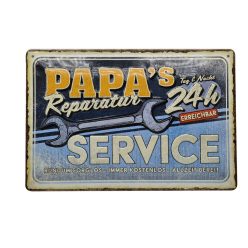   Papa's reparatur service – metal sign / metal plate (30x20cm)
