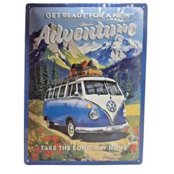   Volkswagen VW T1 Transporter – Get ready for a new Adventure – metal sign (30x40cm)
