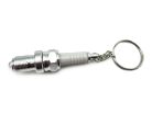 Spark plug–shaped keychain