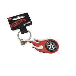 Hot Wheels – red flame wheel keychain